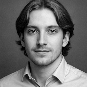 Zwart-wit portret van developer